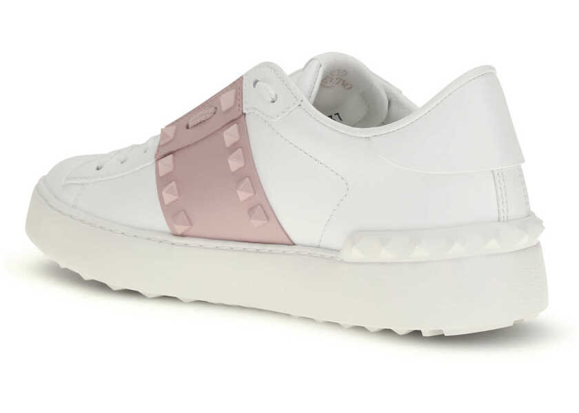 Sneakers Valentino Garavani Rockstud Open Sneakers BIANCO/WATER ROSE/BIANCO Femei (BM 19721021) 3
