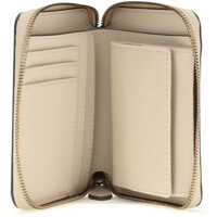 Portofele Pinko Dama - Portofele Pinko Leather zip-around Wallet BEIGE-GRIGIO FUMO-ANTIQUE GOLD Femei (BM 19721036) - B-mall.ro