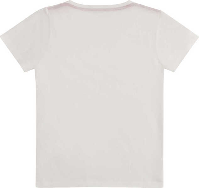 Tricouri Gucci T-shirt with a contrasting logo print on the chest pocket NEW WHITE/RED Baieti (BM 19721042) 2