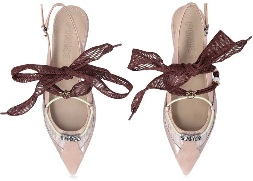 Sandale Pinko Gianira leather Ballerinas NUDE Femei (BM 19721105) 4