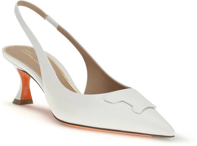 Pantofi cu toc Santoni Taylor slingback Pumps WHITE Femei (BM 19721117) 2