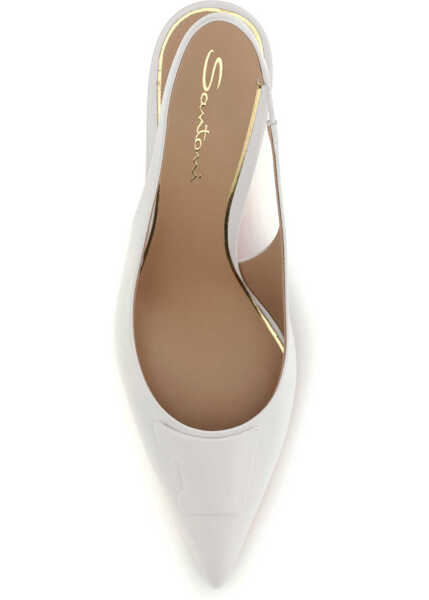 Pantofi cu toc Santoni Taylor slingback Pumps WHITE Femei (BM 19721117) 4