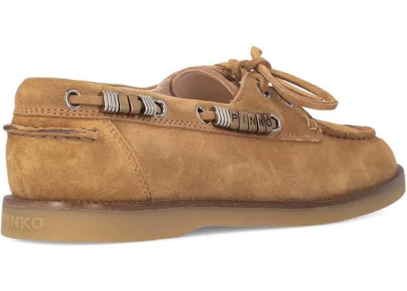 Mocasini Pinko Suede Grace Loafers TAN Femei (BM 19721126) 3