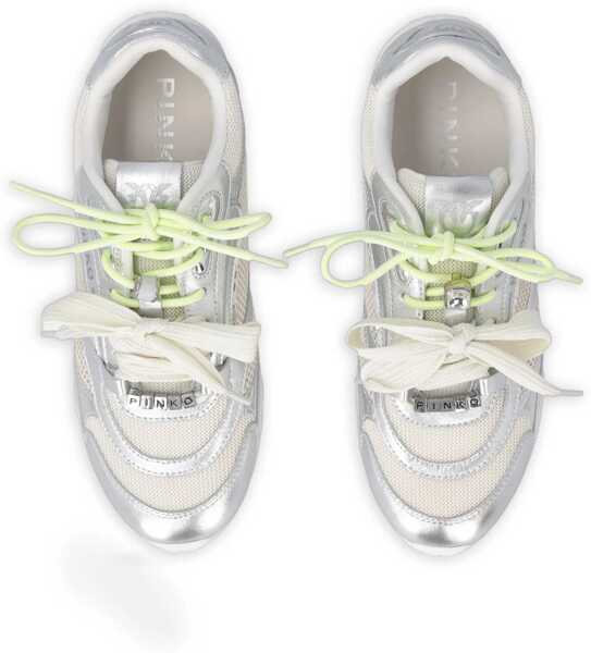 Sneakers Pinko Yulia Sneakers in mesh with leather inserts SILVER Femei (BM 19721138) 5