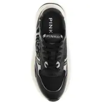 Sneakers Pinko Dama - Sneakers Pinko Leather Zoe Sneakers with mesh inserts BLACK Femei (BM 19721141) - B-mall.ro