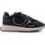 Pinko Leather Zoe Sneakers with mesh inserts BLACK