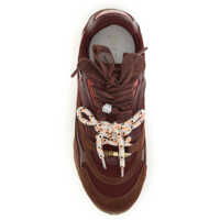 Sneakers Pinko Dama - Sneakers Pinko Yulia Sneakers in suede with nylon inserts BORDEAUX Femei (BM 19721144) - B-mall.ro