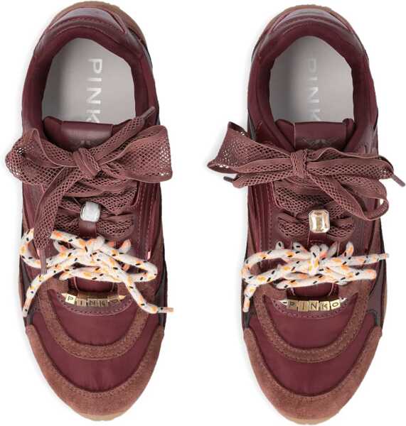 Sneakers Pinko Yulia Sneakers in suede with nylon inserts BORDEAUX Femei (BM 19721144) 5