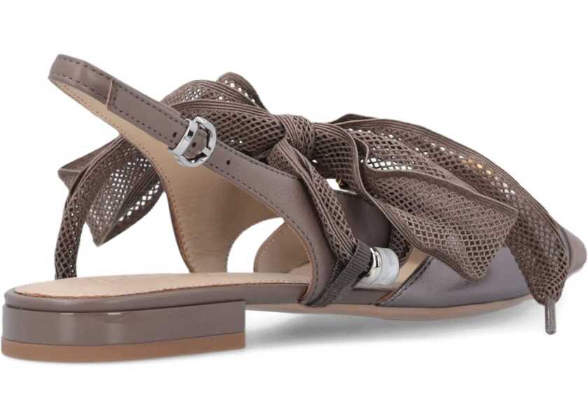 Sandale Pinko Gianira leather Ballerinas BROWN Femei (BM 19721150) 3