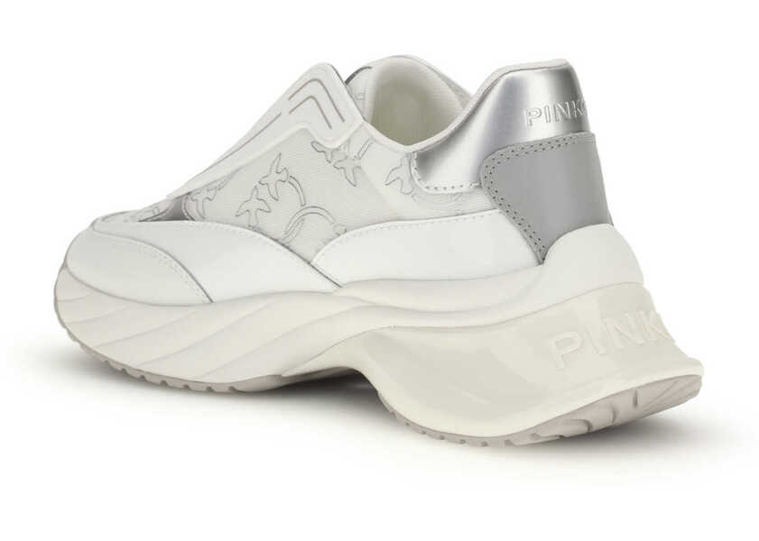 Sneakers Pinko Ariel 19 leather Sneakers WHITE Femei (BM 19721153) 3