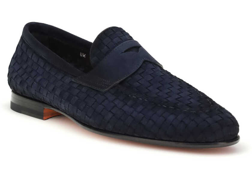 Mocasini Santoni Carlo penny Loafers BLUE Barbati (BM 19721156) 2