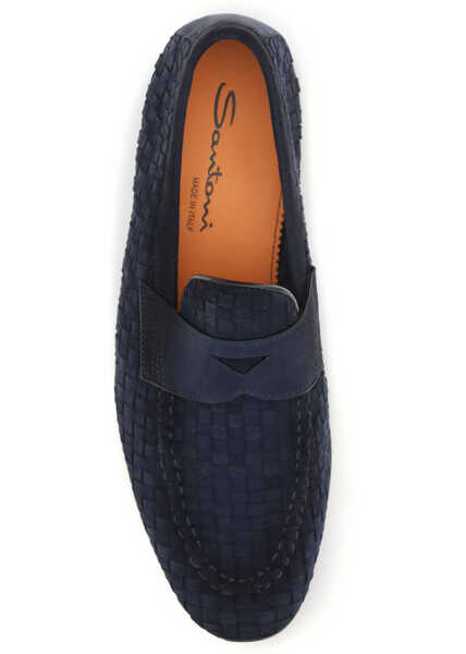 Mocasini Santoni Carlo penny Loafers BLUE Barbati (BM 19721156) 4