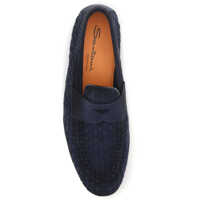 Mocasini pentru Barbati - Mocasini Santoni Carlo penny Loafers BLUE Barbati (BM 19721156) - B-mall.ro
