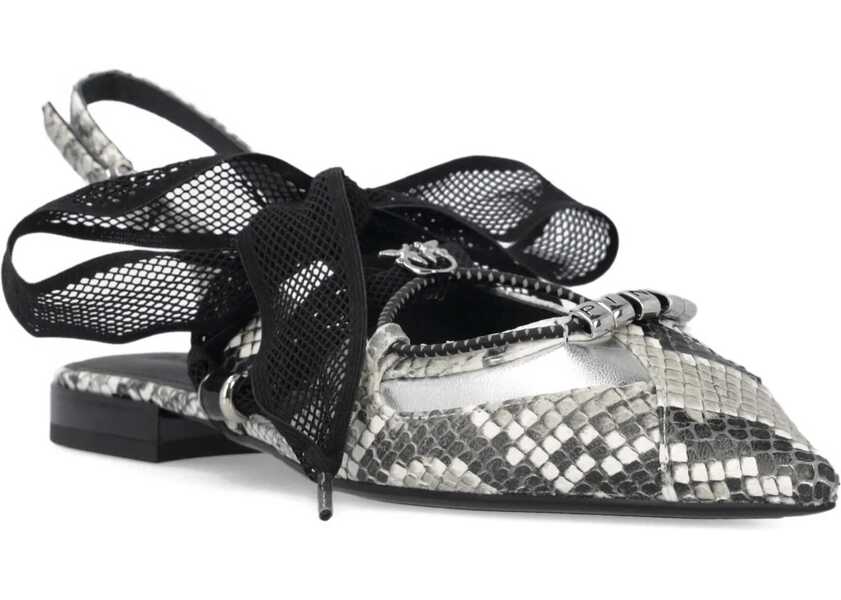 Balerini Pinko Python-print Gianira Ballerinas ROCK Femei (BM 19721159) 2