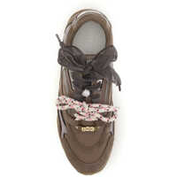 Sneakers Pinko Dama - Sneakers Pinko Yulia Sneakers in suede with nylon inserts MORO Femei (BM 19721168) - B-mall.ro