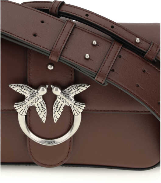 Genti de umar Pinko Mini Love Shoulder Bag BURGUNDY WINE-OLD SILVER Femei (BM 19721171) 4