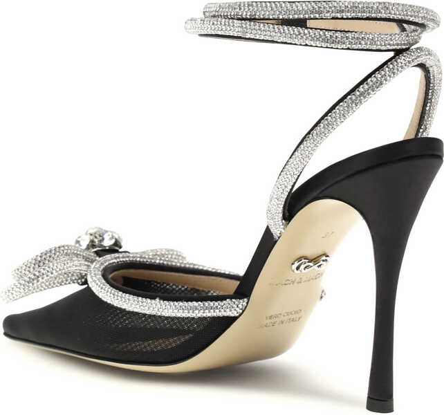 Sandale MACH & MACH Double bow satin Pumps BLACK Femei (BM 19721180) 3