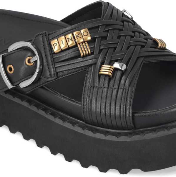 Sandale Pinko Kate Platform Sandals BLACK Femei (BM 19721201) 5