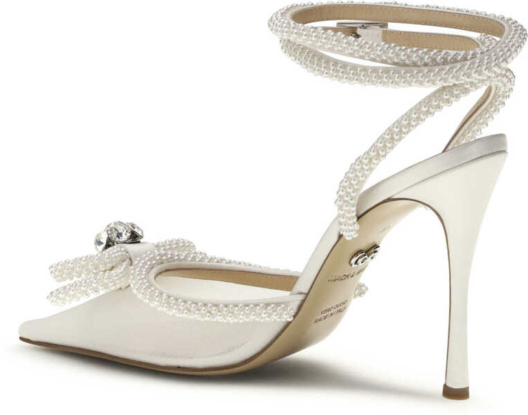 Pantofi cu toc MACH & MACH Double bow satin Pumps WHITE Femei (BM 19721207) 3