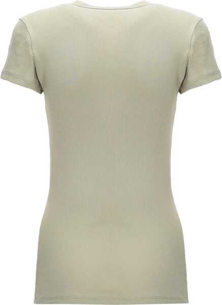 Tricouri FILIPPA K Fine Rib T-Shirt GREEN Femei (BM 19721312) 2