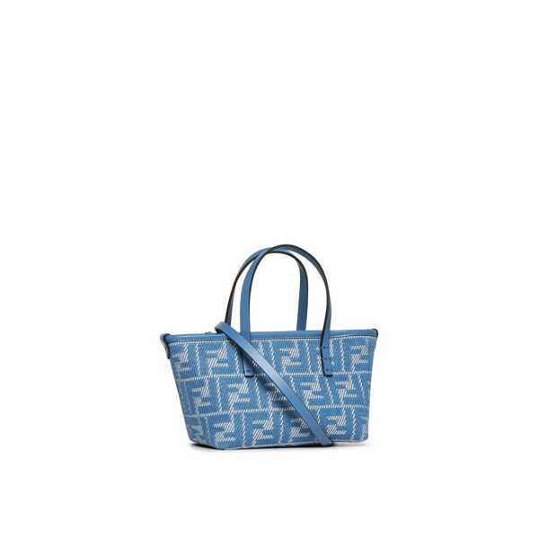Genti de mana Fendi Fendi Roll Mini Handbag Blue Femei (BM 19721472) 2
