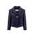 Valentino Garavani Valentino Wool And Silk Cropped Blazer Blue