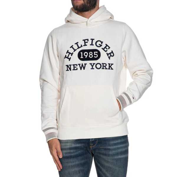 Bluze de trening Tommy Hilfiger Tommy Hilfiger Monotype Collegiate Hoodie White Barbati (BM 19721505) 2