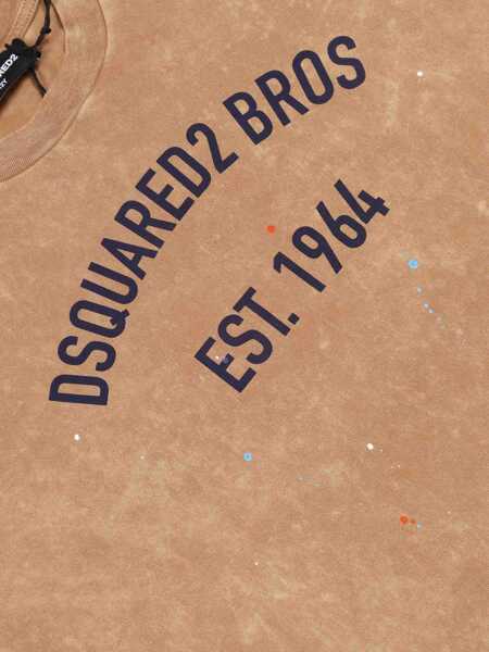 Tricouri DSQUARED2 T-shirts Brown Fete (BM 19721565) 3