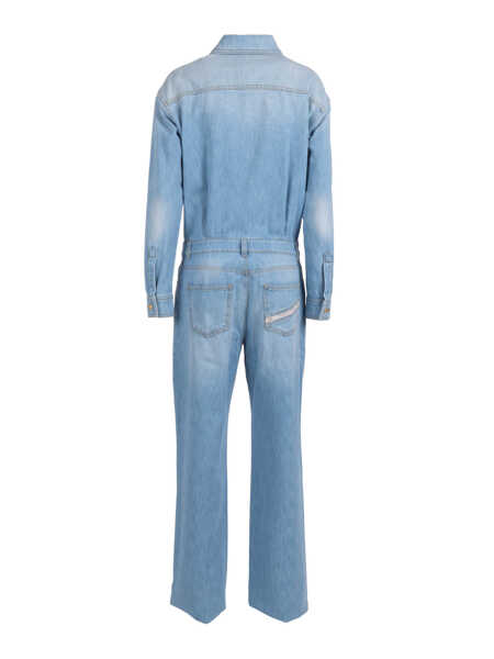 Rochii Elisabetta Franchi PLAYSUIT WITH DENIM TOP AND SHORTS Blue Femei (BM 19721646) 2