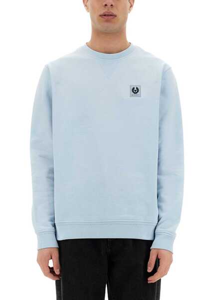 Bluze de trening Belstaff Felpa Con Patch Logo AZURE Barbati (BM 19721660) 2