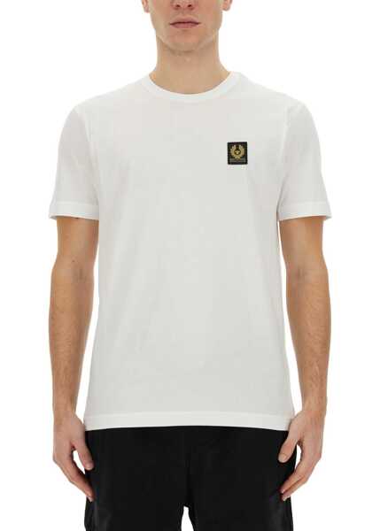 Tricouri Belstaff T-Shirt Con Patch Logo WHITE Barbati (BM 19721672) 2