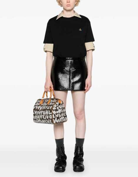 Tricouri Vivienne Westwood Orb Logo T-Shirt BLACK Femei (BM 19721684) 3