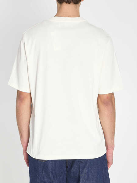 Tricouri AMI Paris Ami De Coeur T-Shirt CREAM Barbati (BM 19721693) 4