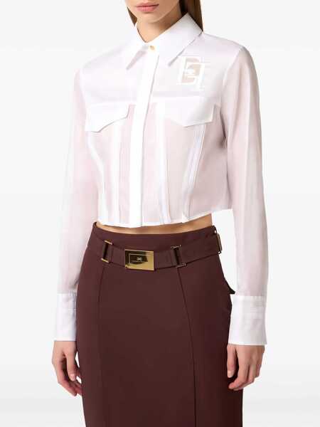 Camasi Elisabetta Franchi SHIRT White Femei (BM 19721856) 4