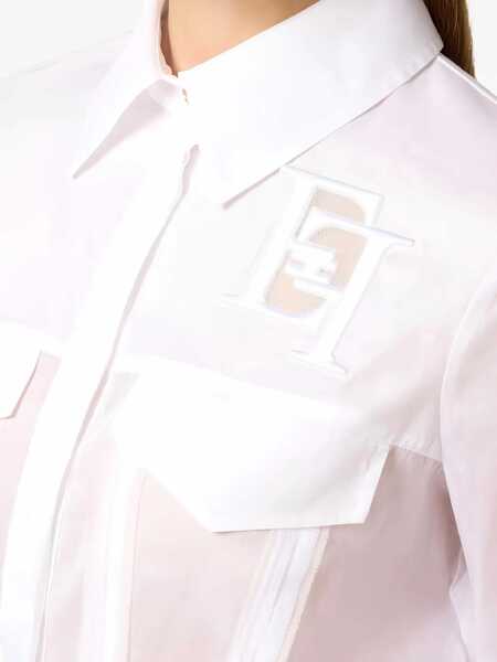 Camasi Elisabetta Franchi SHIRT White Femei (BM 19721856) 5