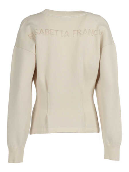 Pulovere casual Elisabetta Franchi KNITTED TOP White Femei (BM 19721904) 2