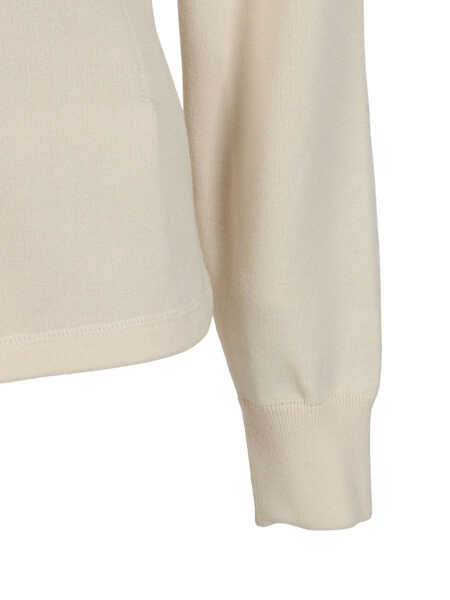 Pulovere casual Elisabetta Franchi KNITTED TOP White Femei (BM 19721904) 4