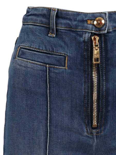 Pantaloni Elisabetta Franchi JEANS-STYLE TROUSERS Blue Femei (BM 19721925) 4