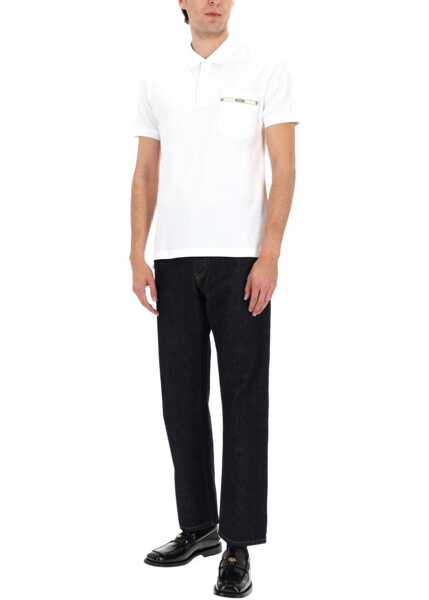 Tricouri Polo Moschino Polo With Logo WHITE Barbati (BM 19721957) 2