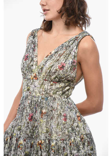 Rochii lungi Dior Floral Patterned Millefiori Flared Maxi Dress Multicolor Femei (BM 19722074) 3