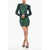 Balmain Long Sleeved Sequined Mini Dress Multicolor