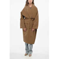 Geci Loro Piana Dama - Paltoane Loro Piana Padded Silk Oversized Coat Brown Femei (BM 19722095) - B-mall.ro
