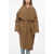 Loro Piana Padded Silk Oversized Coat Brown