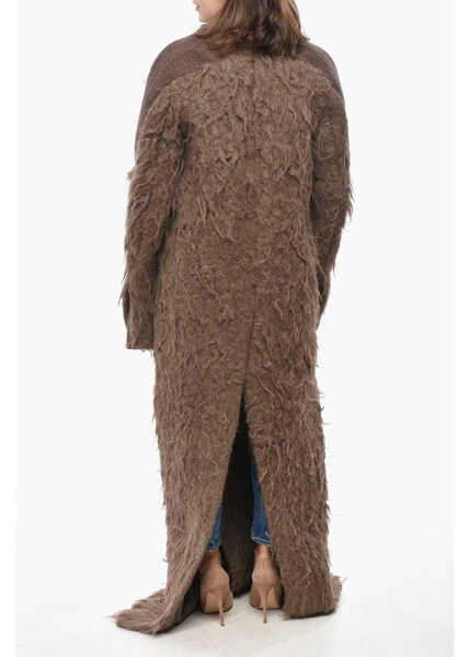 Paltoane Rick Owens Porterville Double-Breasted Alpaca Blend Coat Brown Femei (BM 19722101) 2