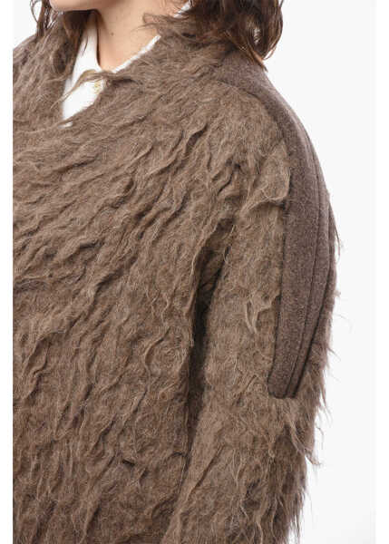 Paltoane Rick Owens Porterville Double-Breasted Alpaca Blend Coat Brown Femei (BM 19722101) 3