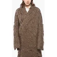 Geci Rick Owens Dama - Paltoane Rick Owens Porterville Double-Breasted Alpaca Blend Coat Brown Femei (BM 19722101) - B-mall.ro