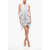 Balmain Asymmetrical Lace Mini Dress Blue