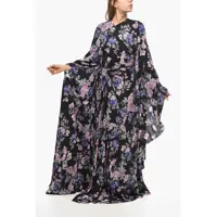 Rochii lungi Floral Patterned Accordion Kimono Dress Femei