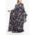 Balenciaga Floral Patterned Accordion Kimono Dress Black