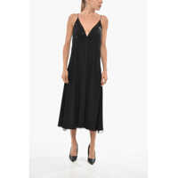 Rochii lungi Embroidered Cometa Slip Dress With Rhinestones Femei